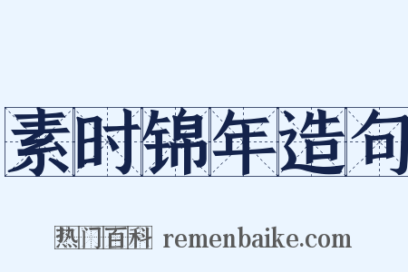 素时锦年造句是什么意思的图片